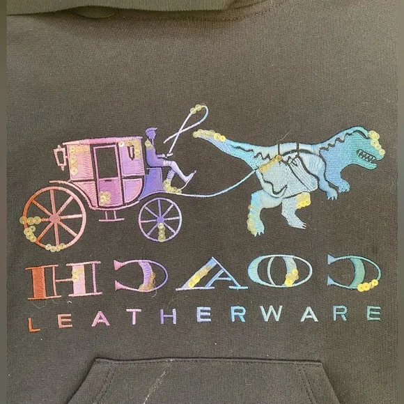 COACH🤩Mirrored Rexy & Carriage Satin Stitch Sweatshirt, XS - Picture 6 of 10